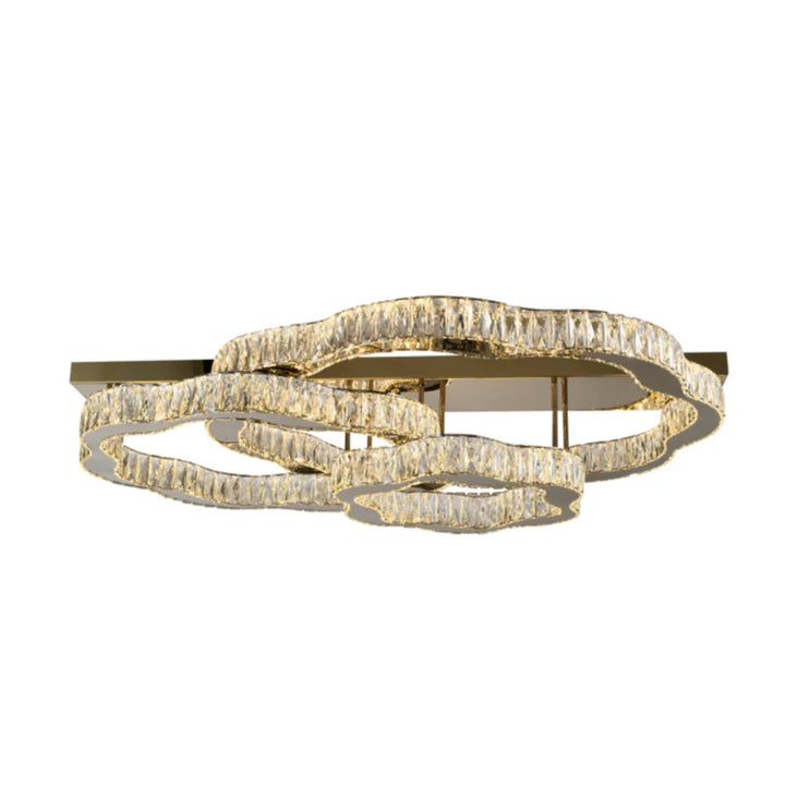 Telbix Jura 3 Ring Crystal LED CTC Light | Gold