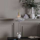 Calibo Sculpt Faceted Cut Glass 1 Light Pendant | Gold and Clear