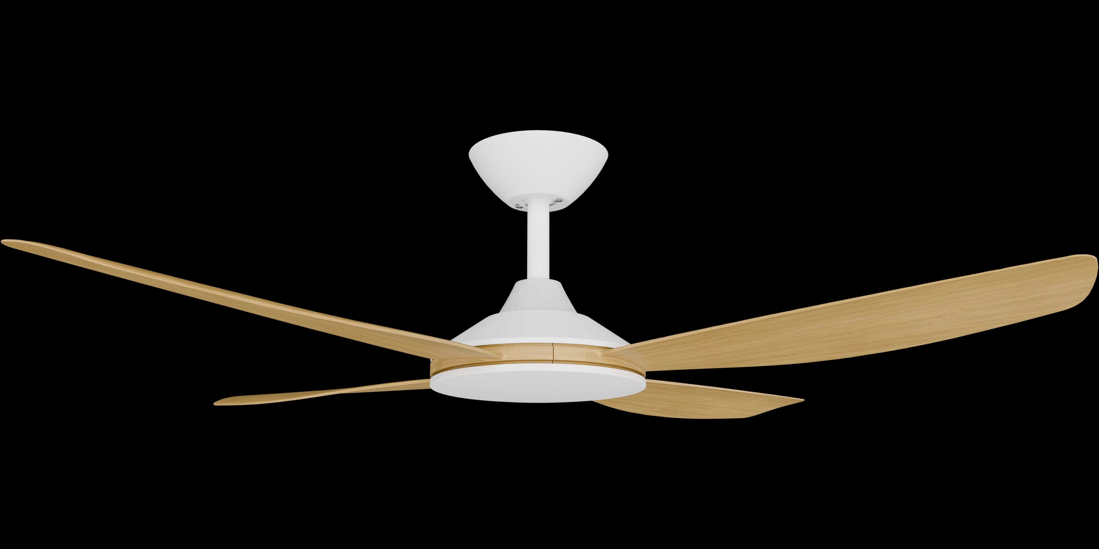 Calibo Vanga 48" DC Smart Ceiling Fan with Remote Control | White and Bamboo