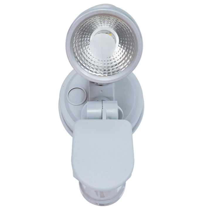 Telbix Illume Single Exterior Security Spotlight with Sensor | Silver