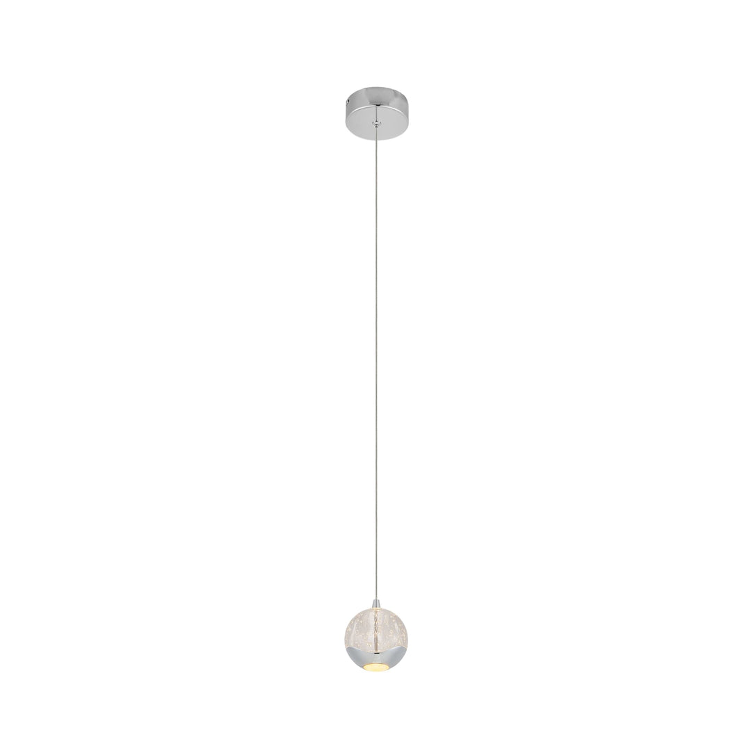 Telbix Segovia 1 Light LED Pendant | Chrome