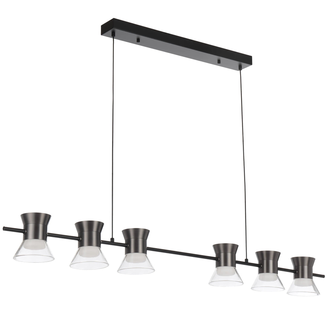 Telbix Tipico 6 Light LED Pendant Light | Gun Metal