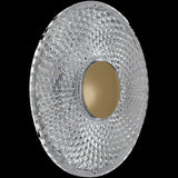 Calibo Bilby Crystalline 180mm Round LED Wall Light | Brass