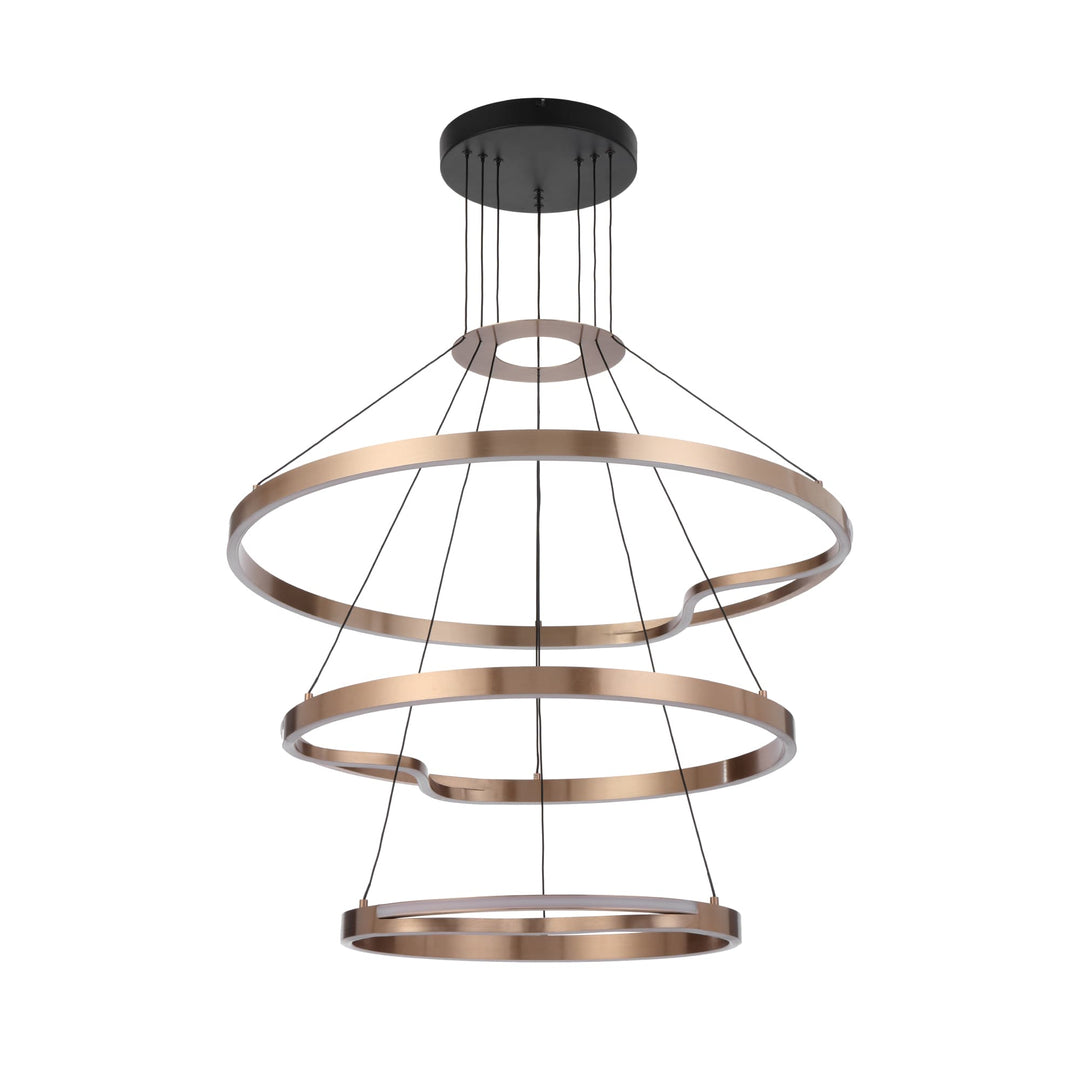 Telbix Ostrom 3 Tier Warm White LED Pendant | Coffee gold