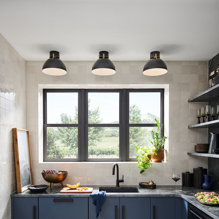 Hinkley Argo Small Flush Mount | Satin Black