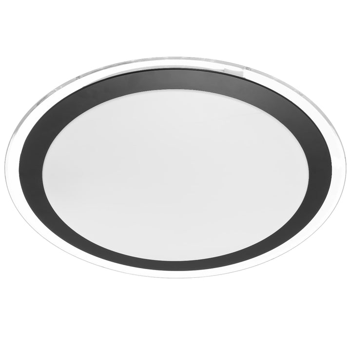 Telbix Astrid Medium Tricolour LED Oyster Light | Black