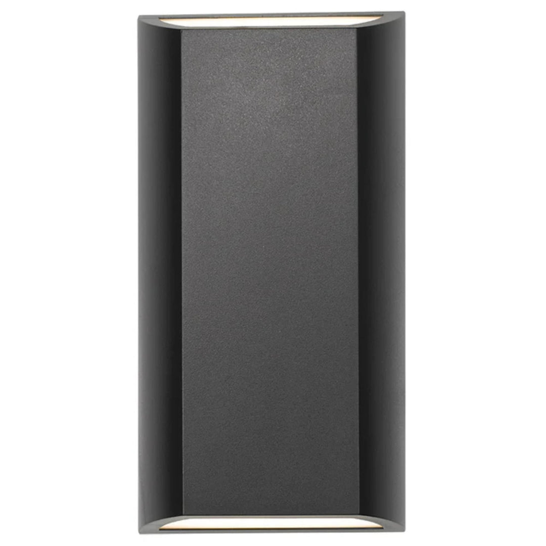 Telbix Bloc 2x4W Exterior LED CCT Up/Down Wall Light IP65 | Black