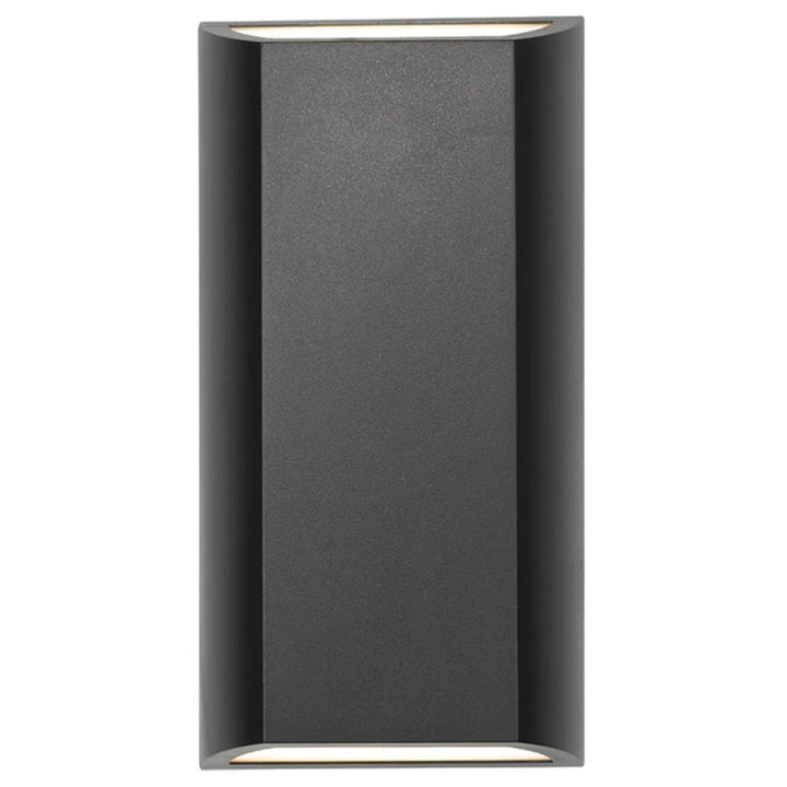 Telbix Bloc 2x4W Exterior LED CCT Up/Down Wall Light IP65 | Black
