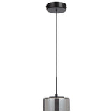 Telbix Cedro Smoked Round Glass Tricolour LED Pendant | 1 Light