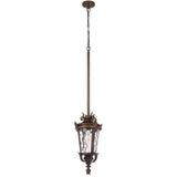 Telbix Pedral Large Outdoor Lantern Pendant with Textured Glass and Multiple Suspension | Bronze