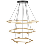 Telbix Tarson 3 Tier LED Pendant | Black and Gold