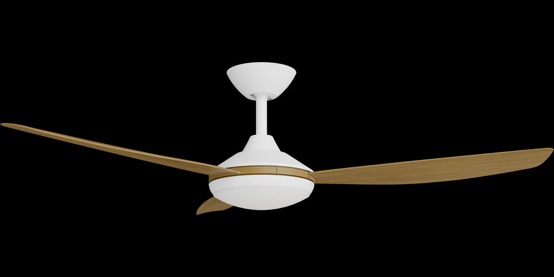 Calibo Condor 52" DC Smart Ceiling Fan with LED Light and Remote Control | White and Teak