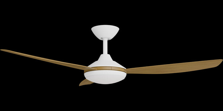 Calibo Condor 52" DC Smart Ceiling Fan with LED Light and Remote Control | White and Teak