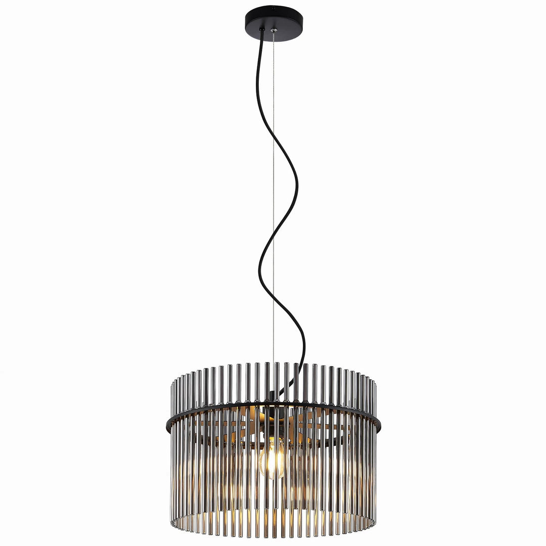 Telbix Quilo 1 Light Pendant | Matte Black