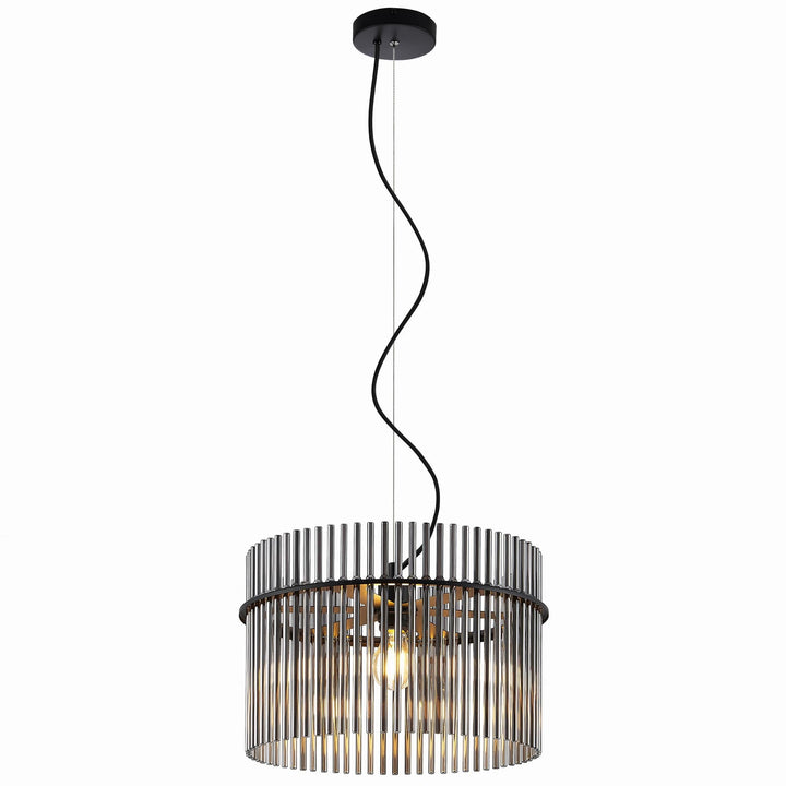 Telbix Quilo 1 Light Pendant | Matte Black