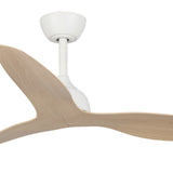 Fanco Eco Style 60" DC Indoor/Outdoor Ceiling Fan with Remote | White & Beechwood