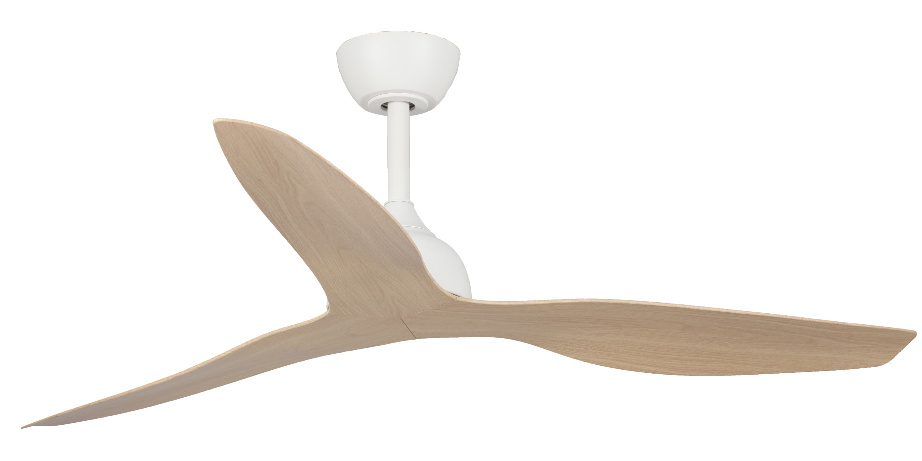 Fanco Eco Style 60" DC Indoor/Outdoor Ceiling Fan with Remote | White & Beechwood