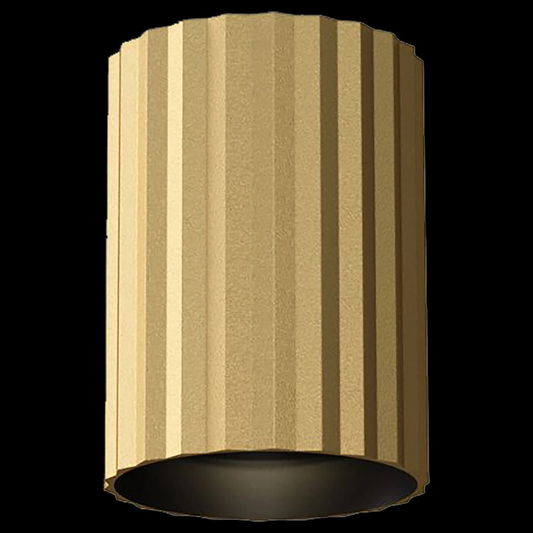 Calibo Canary Fluted 150mm Surface Mounted Downlight | Brass