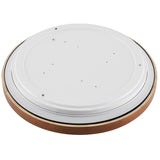 Telbix Orlin Tricolour LED Round Oyster Light with Wood Accent | Medium