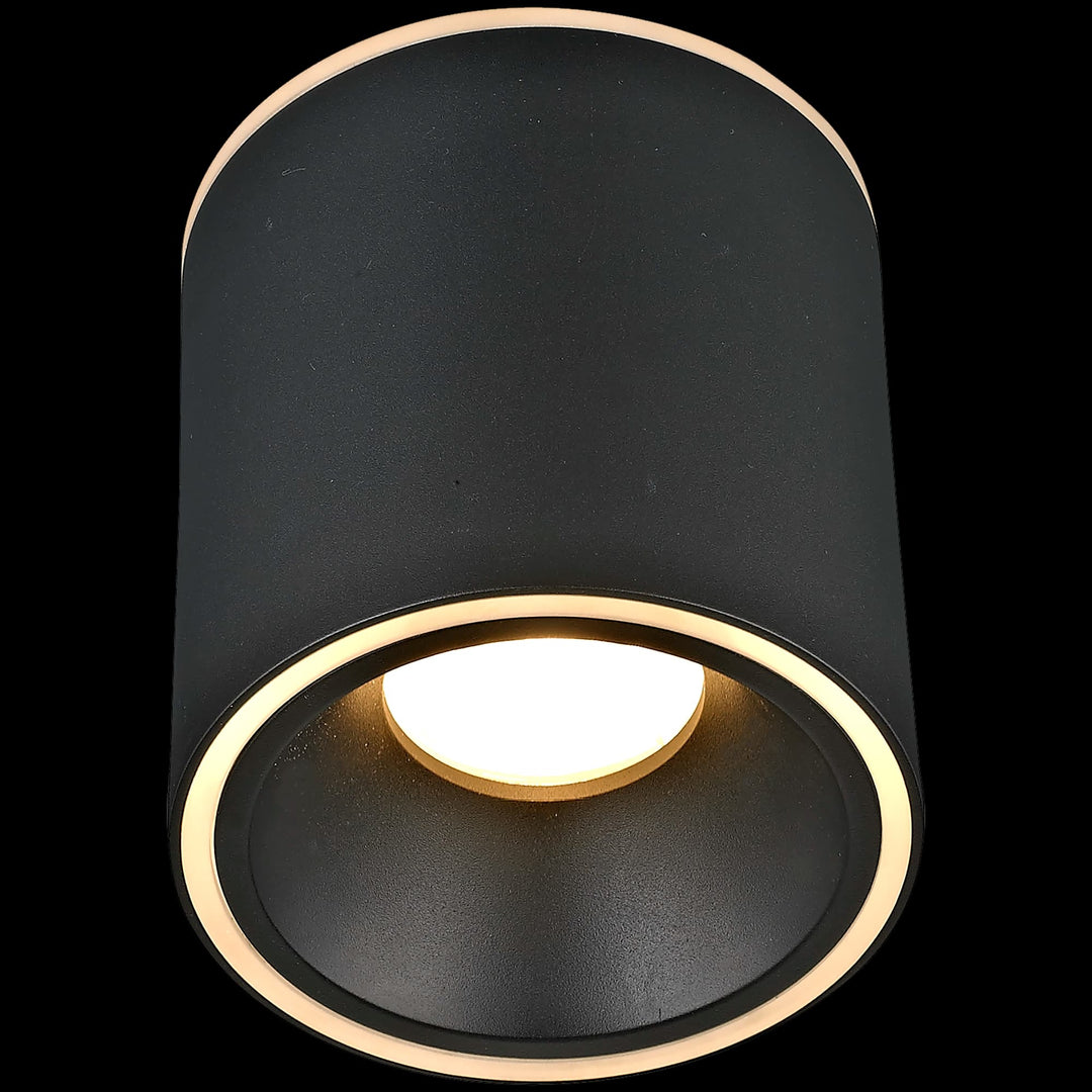 Calibo Glider 135mm Round LED Surface Mounted Downlight | Black
