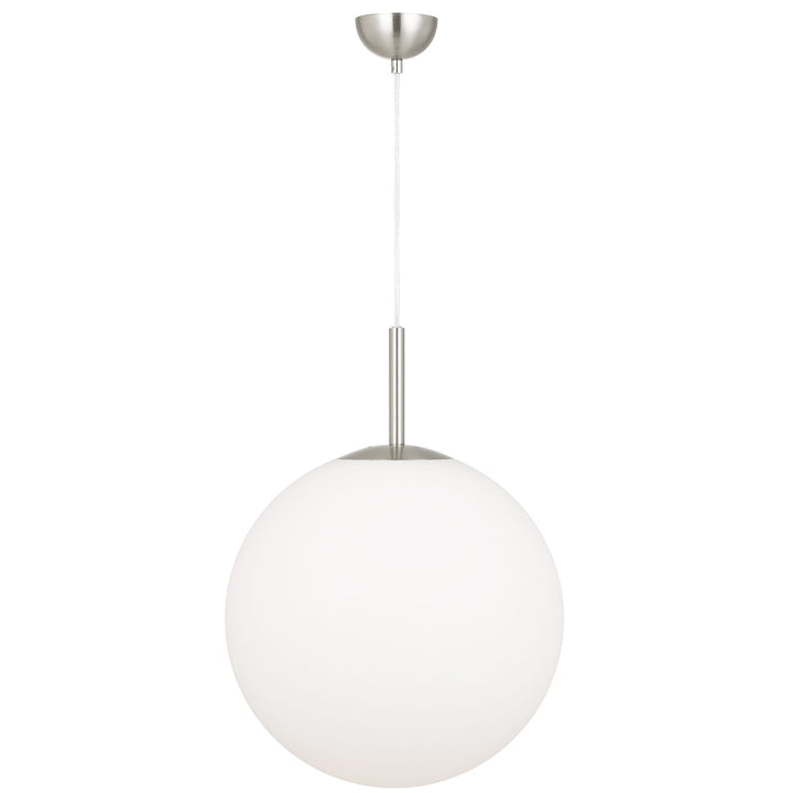 Nickel Telbix Bally Opal Matt Glass Ball Pendant Light | 400mm