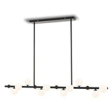 Telbix Moran 14 Light Medium Linear Pendant | Black & Opal