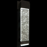 Calibo Coot Medium Rectangular Bubble Glass Weatherproof LED Exterior Wall Light | Black