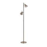 Telbix Carson 2 Light Floor Lamp (GU10) | Matte Nickel
