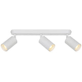 Telbix Picard 3 Light Minimalist Bar Spotlight with Rotatable Heads | White