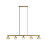 Telbix Marbell 5 Light Bar Pendant | Antique Brass