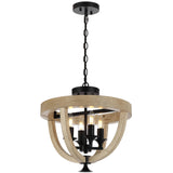 Telbix Hosley 4 Light CTC Pendant Light | Black