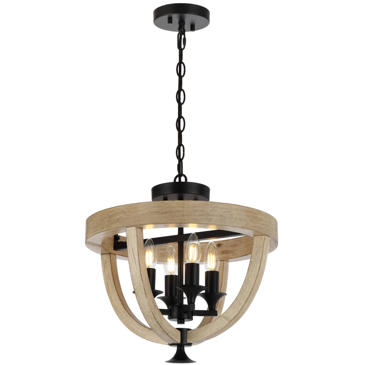 Telbix Hosley 4 Light CTC Pendant Light | Black