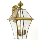 Telbix Rye 3 Light Exterior Wall Light | Antique Brass