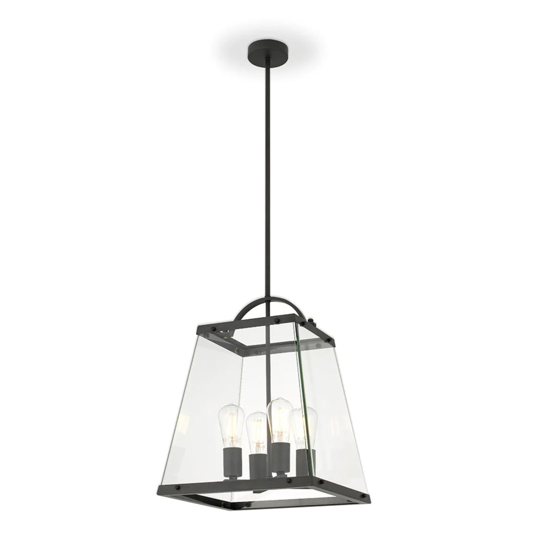 Black Telbix Colair Pendant Light (E27) | 4 Light