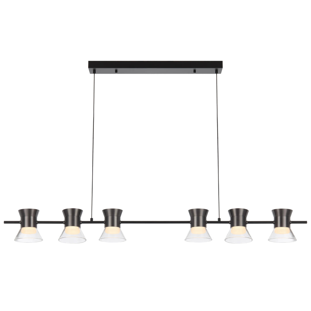 Telbix Tipico 6 Light LED Pendant Light | Gun Metal
