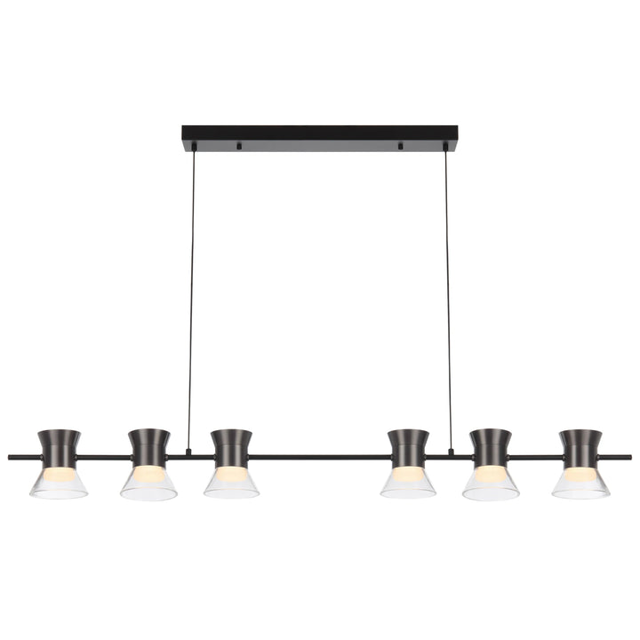 Telbix Tipico 6 Light LED Pendant Light | Gun Metal