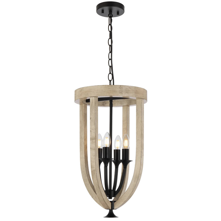 Telbix Black Hosley Pendant Light | 4 Light
