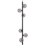 Telbix Black Elson 6 Light Pendant Light | Smoke