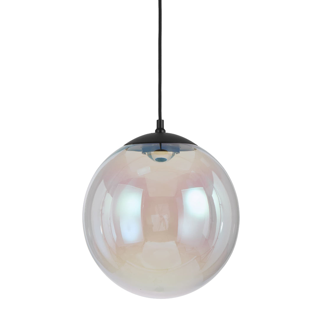 Telbix Aurora Dimmable LED Round Rainbow Glass Pendant | Medium