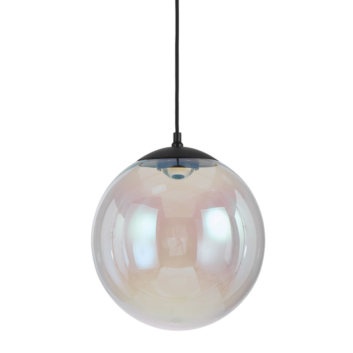 Telbix Aurora Dimmable LED Round Rainbow Glass Pendant | Medium