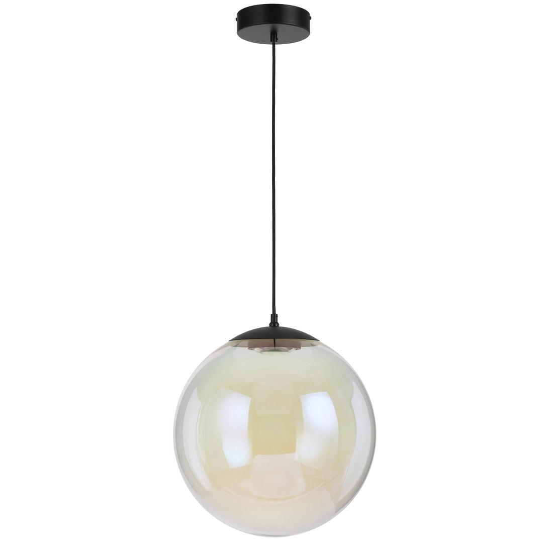 Telbix Aurora Dimmable LED Round Rainbow Glass Pendant | Large