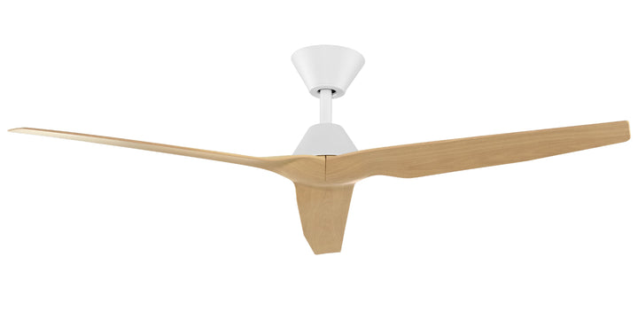 Fanco Infinity-iD 54" DC Smart Ceiling Fan with Remote | White and Beechwood