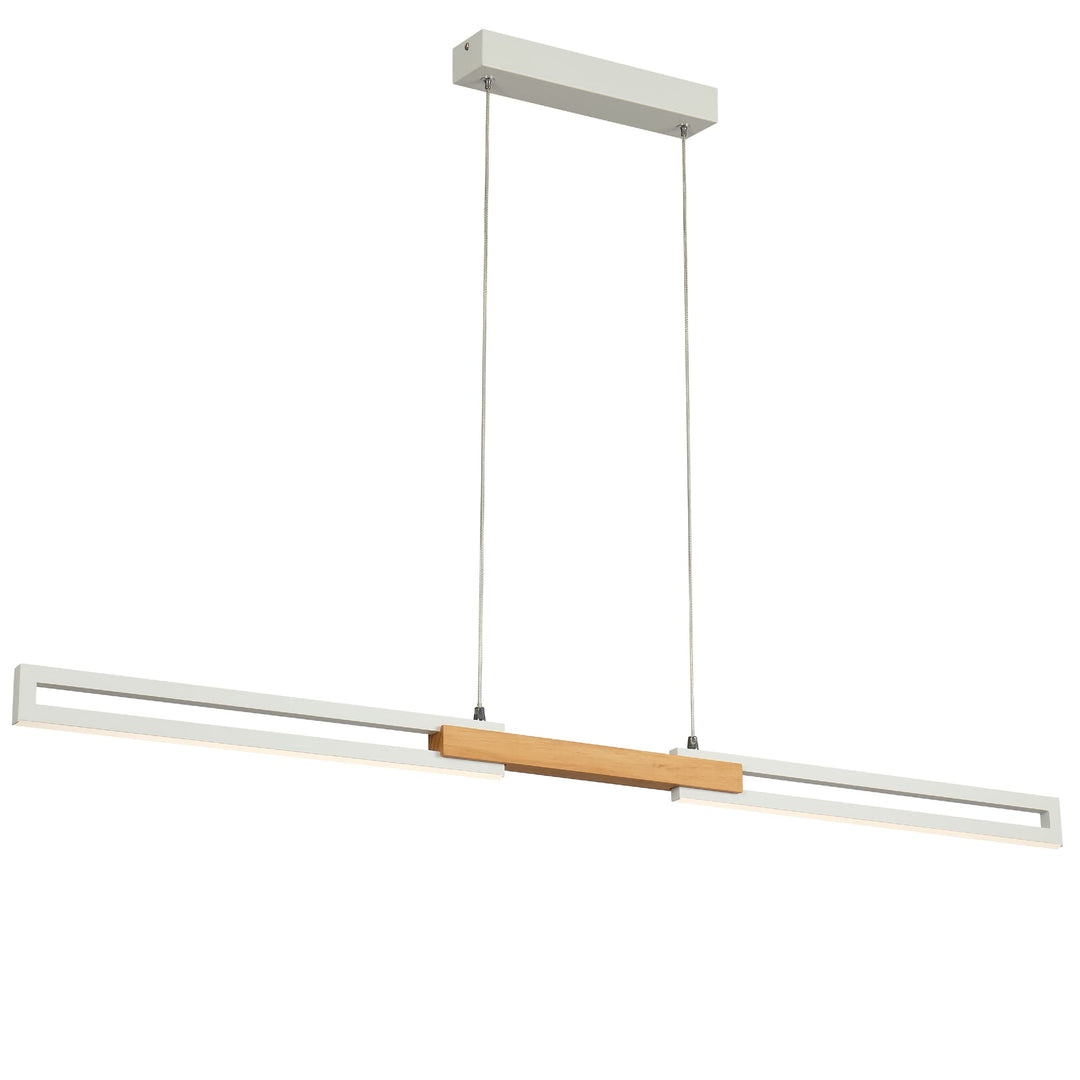 Telbix Thorin 1200mm LED Pendant | White and Oak