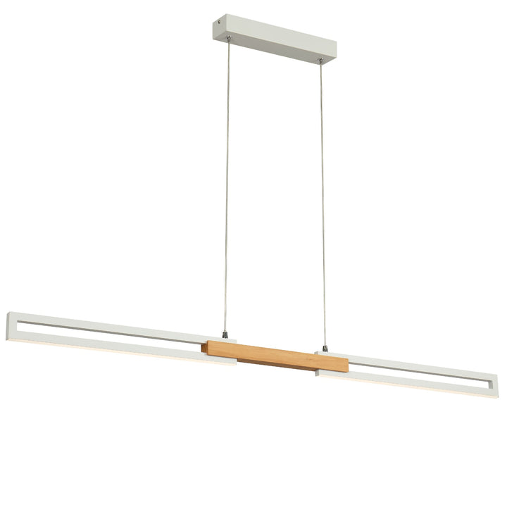 Telbix Thorin 1200mm LED Pendant | White and Oak