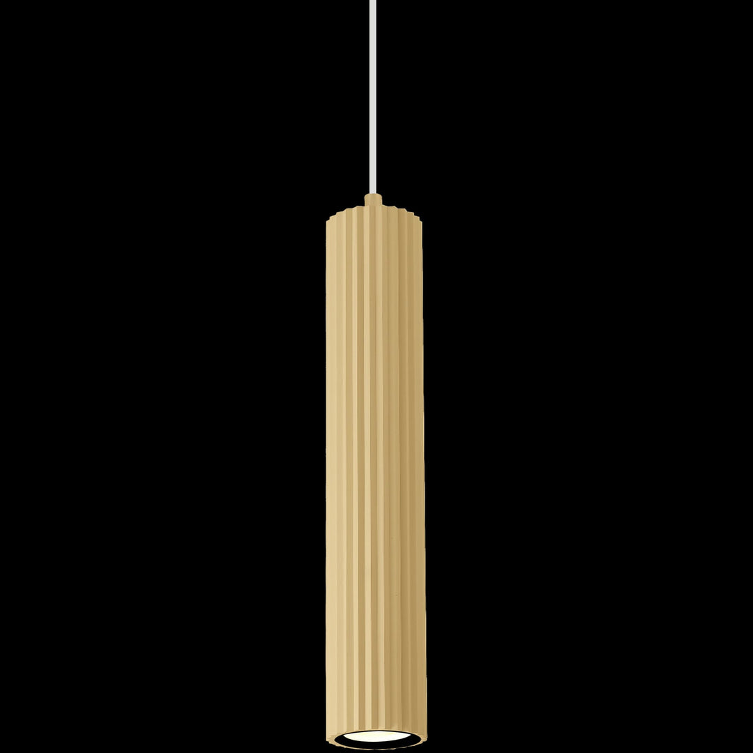 Calibo Canary Fluted 300mm Pendant | Brass