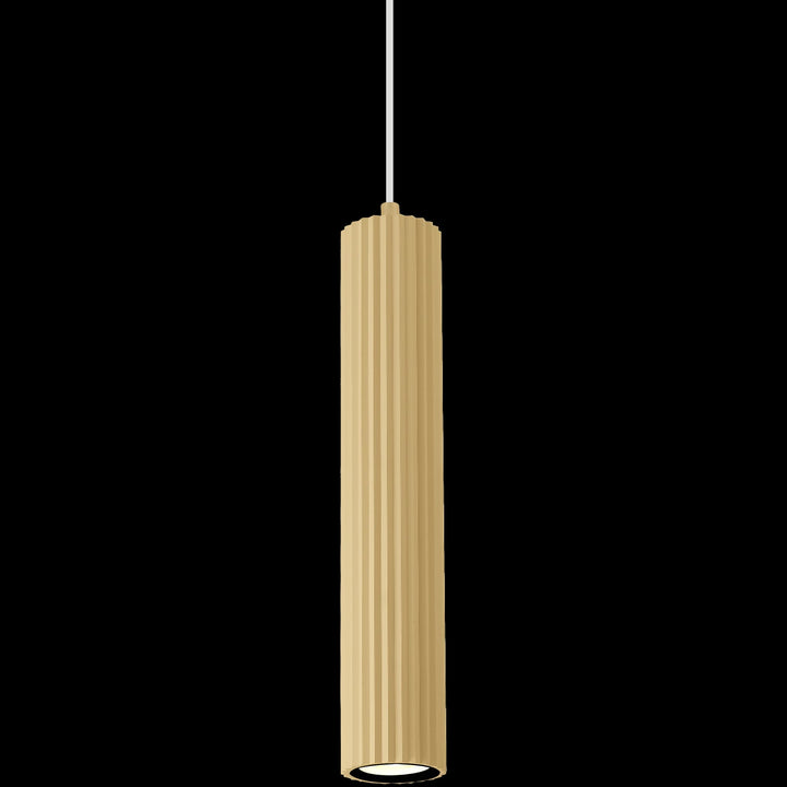 Calibo Canary Fluted 300mm Pendant | Brass