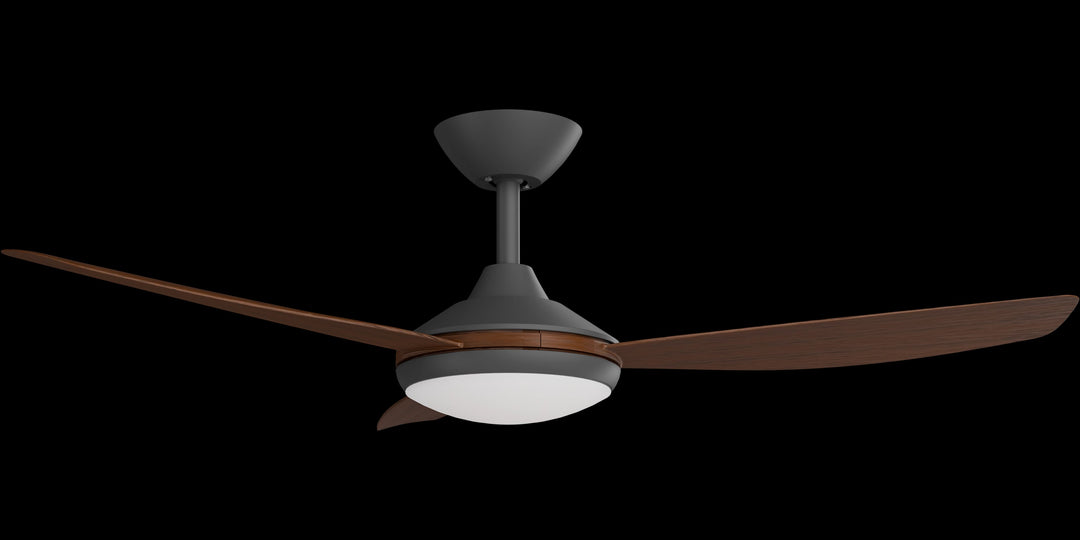 Calibo Condor 48" DC Smart Ceiling Fan with LED Light and Remote Control | Black and Koa