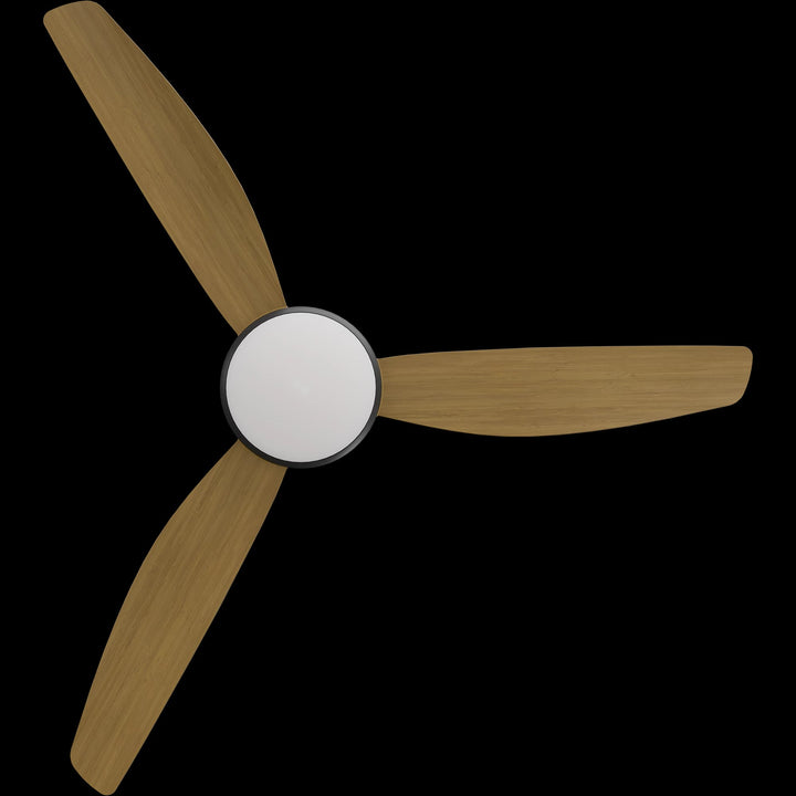 Calibo Condor 56" DC Smart Ceiling Fan with LED Light and Remote Control | Black and Teak