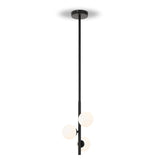 Telbix Moran Vertical Bar Pendant Light | Black & Opal