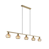 Telbix Marbell 5 Light Bar Pendant | Antique Brass